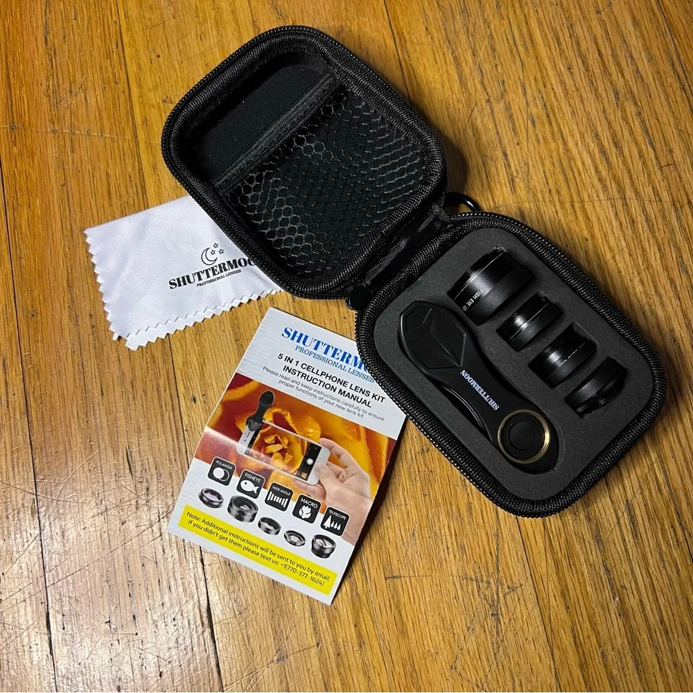 Shuttermoon 5 in 1 Lens Kit Smartphone Attachments